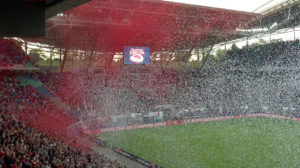 Konfettiregen RB Leipzig