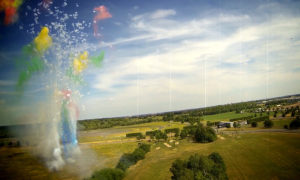 Tagesfeuerwerk von Oben