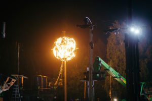 Feuerinstallation auf dem Fusion Festival