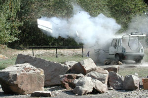 Explosionen und Crashs für Film und Fernsehen