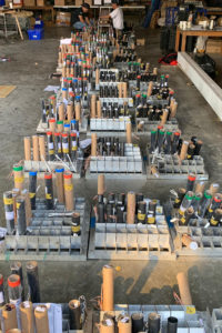 Pyro-Batterien für die Feuershow in Tultepec Mexico